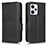 Leather Case Stands Flip Cover Holder C02X for Xiaomi Redmi Note 12 Pro+ Plus 5G Black