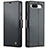 Leather Case Stands Flip Cover Holder C03S for Google Pixel 8a 5G Black