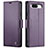 Leather Case Stands Flip Cover Holder C03S for Google Pixel 8a 5G Purple