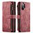 Leather Case Stands Flip Cover Holder C03S for Samsung Galaxy A13 4G Red