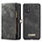 Leather Case Stands Flip Cover Holder C03S for Samsung Galaxy A32 4G Black