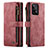 Leather Case Stands Flip Cover Holder C03S for Samsung Galaxy A33 5G Red