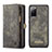Leather Case Stands Flip Cover Holder C03S for Samsung Galaxy S20 FE 4G Dark Gray