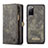 Leather Case Stands Flip Cover Holder C03S for Samsung Galaxy S20 FE 5G Dark Gray