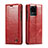 Leather Case Stands Flip Cover Holder C03S for Samsung Galaxy S20 Ultra Red