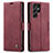 Leather Case Stands Flip Cover Holder C03S for Samsung Galaxy S22 Ultra 5G