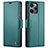 Leather Case Stands Flip Cover Holder C03S for Xiaomi Poco M6 Pro 5G Green