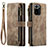 Leather Case Stands Flip Cover Holder C03S for Xiaomi Redmi Note 10S 4G