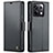 Leather Case Stands Flip Cover Holder C03S for Xiaomi Redmi Note 13 Pro 5G Black