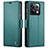 Leather Case Stands Flip Cover Holder C03S for Xiaomi Redmi Note 13 Pro 5G Green