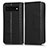 Leather Case Stands Flip Cover Holder C03X for Google Pixel 6 5G Black