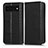 Leather Case Stands Flip Cover Holder C03X for Google Pixel 6 Pro 5G Black