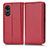 Leather Case Stands Flip Cover Holder C03X for Huawei Honor X5 Plus Red