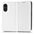 Leather Case Stands Flip Cover Holder C03X for Huawei Honor X5 Plus White