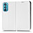 Leather Case Stands Flip Cover Holder C03X for Motorola Moto Edge 30 5G White