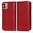 Leather Case Stands Flip Cover Holder C03X for Motorola Moto G32 Red