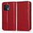 Leather Case Stands Flip Cover Holder C03X for OnePlus 10 Pro 5G Red