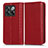 Leather Case Stands Flip Cover Holder C03X for OnePlus 10T 5G Red