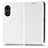 Leather Case Stands Flip Cover Holder C03X for Oppo A1x 5G White