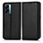 Leather Case Stands Flip Cover Holder C03X for Oppo A77 5G Black