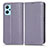 Leather Case Stands Flip Cover Holder C03X for Oppo A96 4G Purple