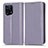 Leather Case Stands Flip Cover Holder C03X for Oppo Find X5 5G Purple