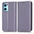 Leather Case Stands Flip Cover Holder C03X for Oppo Find X5 Lite 5G Purple