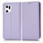 Leather Case Stands Flip Cover Holder C03X for Oppo Find X5 Pro 5G Purple