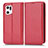 Leather Case Stands Flip Cover Holder C03X for Oppo Find X5 Pro 5G Red