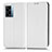 Leather Case Stands Flip Cover Holder C03X for Oppo K10 5G India White