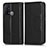 Leather Case Stands Flip Cover Holder C03X for Oppo Reno5 A Black