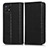 Leather Case Stands Flip Cover Holder C03X for Realme 8i Black