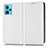 Leather Case Stands Flip Cover Holder C03X for Realme 9 4G White