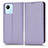 Leather Case Stands Flip Cover Holder C03X for Realme C30s Purple