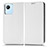 Leather Case Stands Flip Cover Holder C03X for Realme C30s White