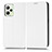 Leather Case Stands Flip Cover Holder C03X for Realme C35 White