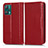 Leather Case Stands Flip Cover Holder C03X for Realme Q5 5G Red