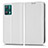 Leather Case Stands Flip Cover Holder C03X for Realme Q5 5G White