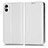 Leather Case Stands Flip Cover Holder C03X for Samsung Galaxy A04E White
