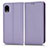 Leather Case Stands Flip Cover Holder C03X for Samsung Galaxy A22 5G SC-56B Purple