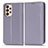 Leather Case Stands Flip Cover Holder C03X for Samsung Galaxy A23 5G Purple