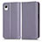 Leather Case Stands Flip Cover Holder C03X for Samsung Galaxy A23s Purple