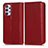 Leather Case Stands Flip Cover Holder C03X for Samsung Galaxy A32 4G Red