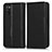 Leather Case Stands Flip Cover Holder C03X for Samsung Galaxy F02S SM-E025F Black