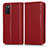 Leather Case Stands Flip Cover Holder C03X for Samsung Galaxy F02S SM-E025F Red