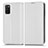 Leather Case Stands Flip Cover Holder C03X for Samsung Galaxy F02S SM-E025F White