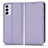 Leather Case Stands Flip Cover Holder C03X for Samsung Galaxy F23 5G Purple