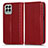 Leather Case Stands Flip Cover Holder C03X for Samsung Galaxy M33 5G Red