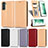 Leather Case Stands Flip Cover Holder C03X for Samsung Galaxy S22 Plus 5G