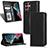 Leather Case Stands Flip Cover Holder C03X for Samsung Galaxy S23 Ultra 5G